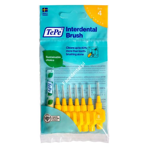 TePe Original 0,7mm YELLOW szczoteczki międzyzębowe 8 szt.