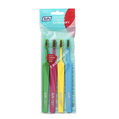 Szczoteczki do zębów TePe Colour Compact Extra soft op. 4 szt.